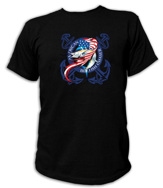 

t-shirt - american billfish chaser amerika fishinger fisch flagge usa 100% cotton brand new t shirts