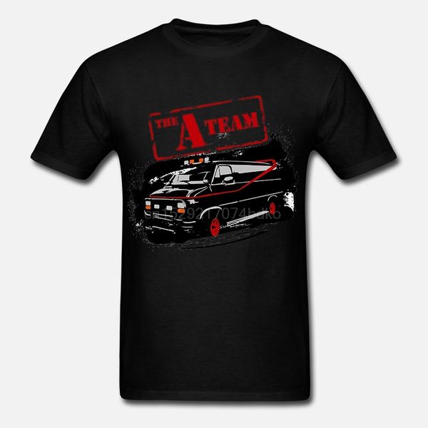 

new funny new men men's t shirt uomo stampa telefilm famosi anni 80 vintage a-team van logocustom tee shirts