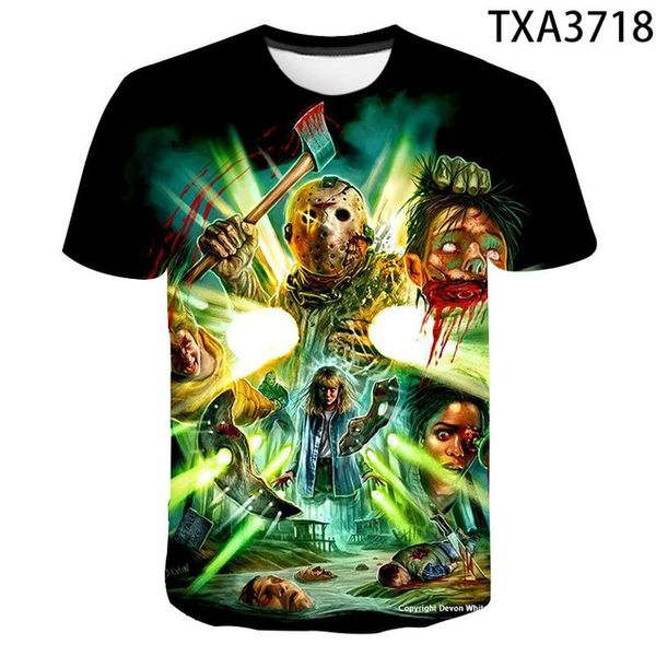 

and new friday the 13th clothing wild street trend 3d print shirts horror kawaii humor men clothing