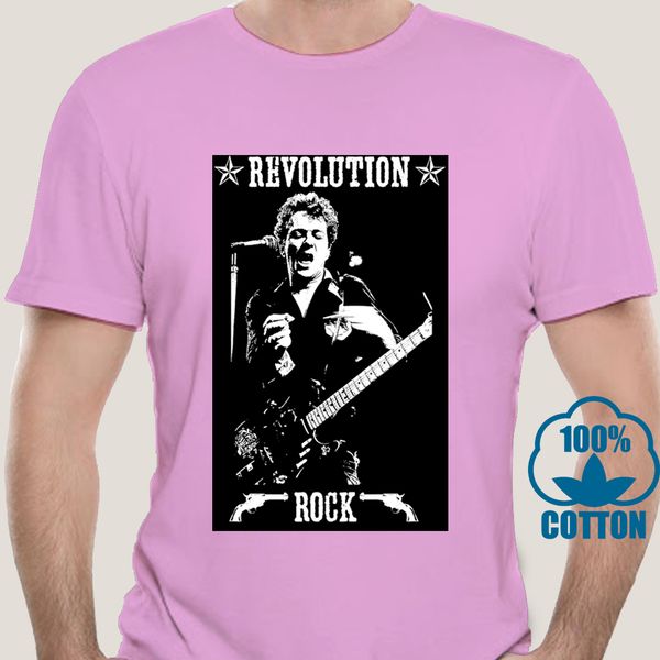 

0506d joe strummer on stage picture t shirt - revolution rock classic punk t shirt
