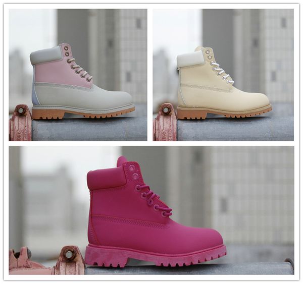 

pink white beige grey fuchsia women ankle boots waterproof winter sneaker casual trainer ladies work martin boots size 36-40, Black