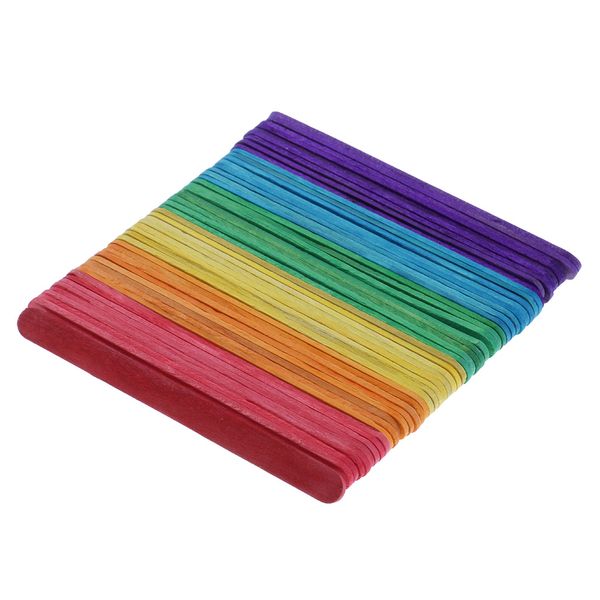 

50 pieces colored craft sticks natural wooden ice cream sticks diy kids activity diy craft assorted colors