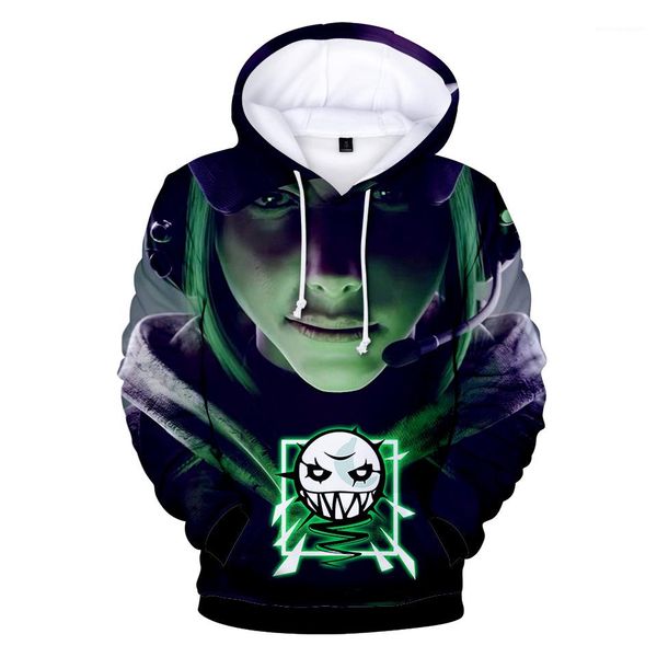 

hoodies men women teenager clothing hooded casual ying sweatshirts rainbow six 3d, Black