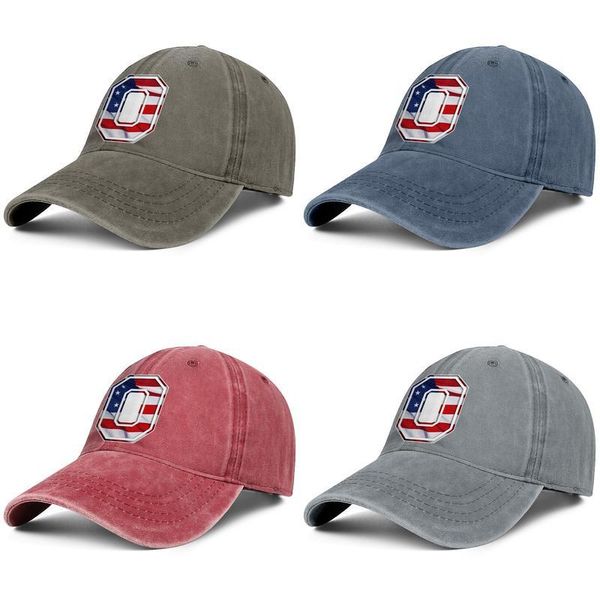 

ohio state buckeyes effect flag red fashion denim baseball cap cool washed dad hat adjustable vintage ball football gray white, Blue;gray