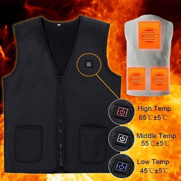

electric vest heated jacket heated body warmer compress winter warm pad clothing thermal physiotherapy usb