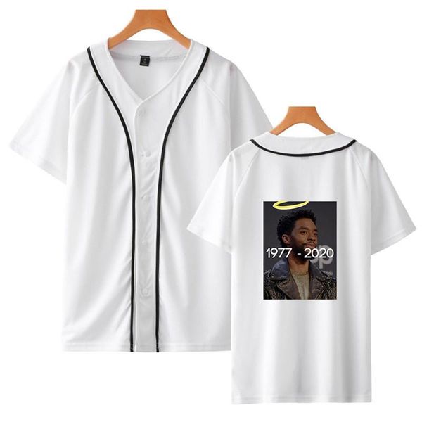 

wakanda forever women t-shirts fashion wakanda 2d pattern short sleeve thin baseball uniform designer man new hero panther cardigan tshirts, White