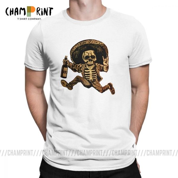 

day of the dead men's t shirt sugar skull halloween horrible funny tees short sleeve t-shirt pure cotton printed clothing