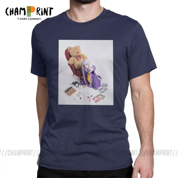 

shiro no game no life t-shirt for men fun pure cotton tee shirt round collar short sleeve t shirts clothes