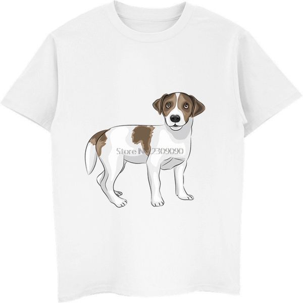 

fashion cartoon colored jack russell terrier dog print t-shirt casual men's cotton short sleeve t shirt summer tees
