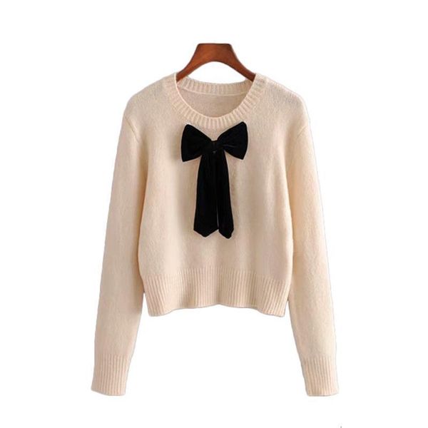 

взлетно-посадочная полоса vintage sweet короткие стиль bow tie трикотажные свитера способа женщин o шеи длинным рукавом эластичный женский п, White;black