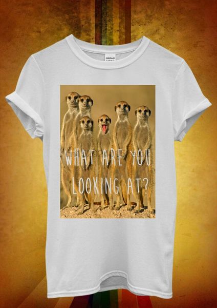 

meerkat what are you looking at men women t shirt tank vest 338