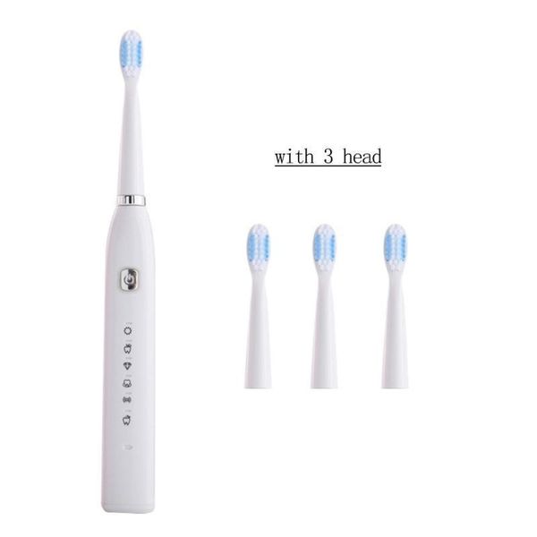 

ultrasonic sonic electric toothbrush usb rechargeable tooth brush electronic washable whitening teeth brush 6 gears