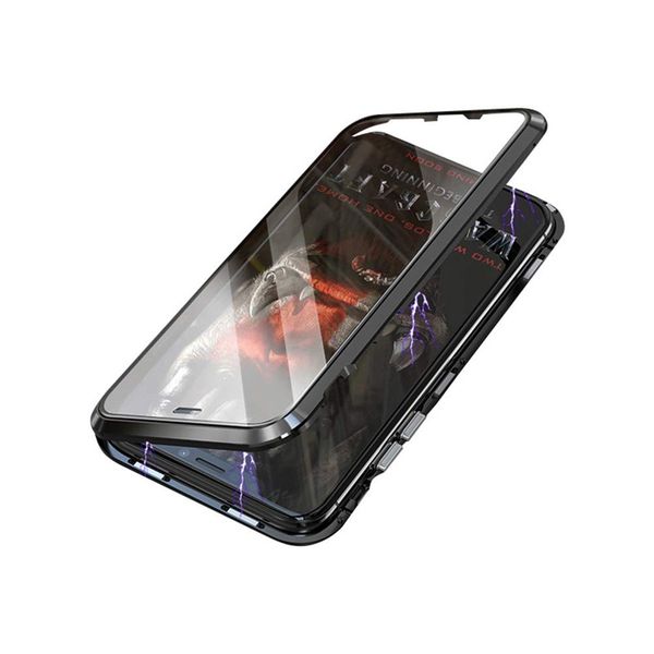 

case for samsung s10 magnetic adsorption tech cover 360 degree protection aluminum frame tempered glass magnet shockproof metal flip cover