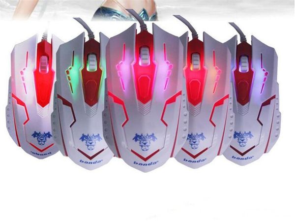 

1 pc/lot usb wired mice 4 buttons led optical gaming mouse resolution rgb mouse with 1.5m cable for deskcomputer laptop