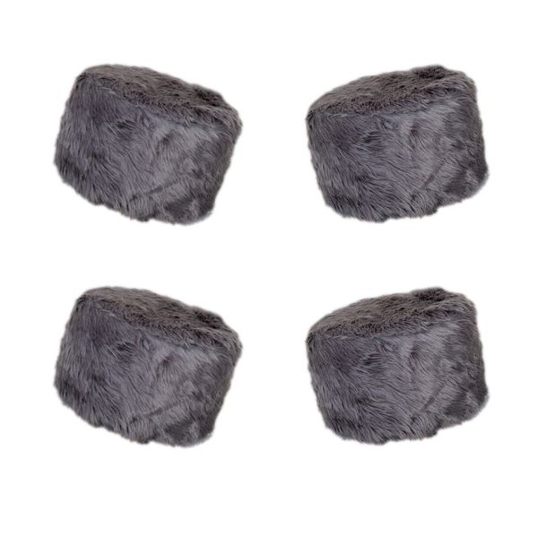 

28cm diameter stool covers, grey, pack of 4