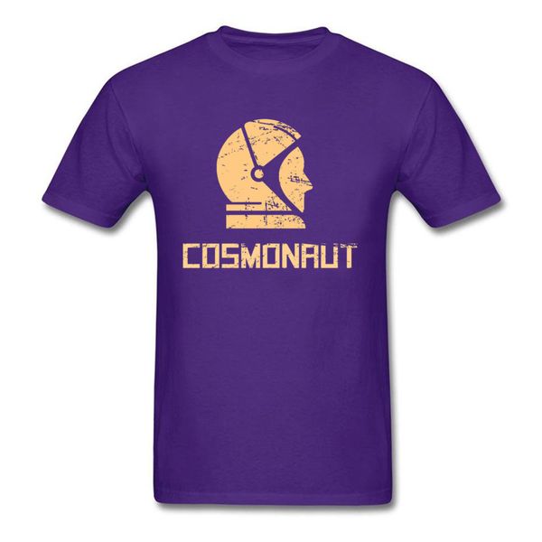 

purple t shirt men c c c p t-shirt astronaut print tshirt russia space programer clothes male retro design tees