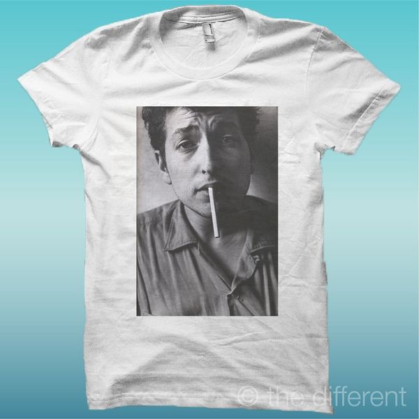 

t-shirt "bob dylan" smoke color white- show original title brand t-shirt men 2020 fashion