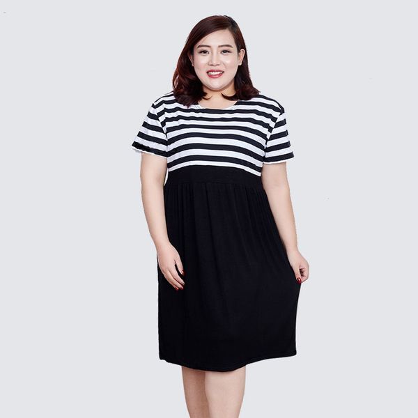 

maternity dresses pregnant women pleated dress summer pregnancy clothes loose plus size 3xl-5xl 80-160kg super large, White