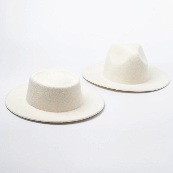 

women 100% wool felt hats white wide brim fedoras for wedding party hats pork pie fedora hat floppy triby base, Blue;gray