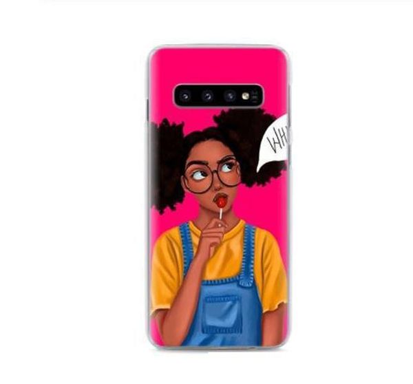 

black girl magic melanin poppin phone cases for samsung galaxy s8 s9 s10 plus s10e m10 m20 s6 s7 edge note 8 9 soft tpu silicone case cover