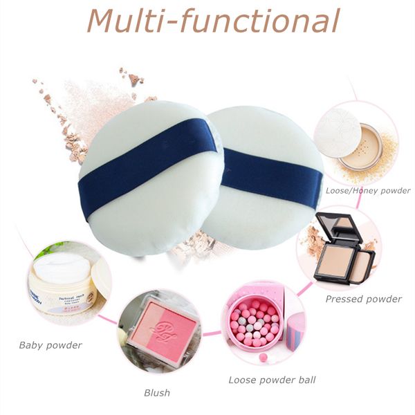 

sponges, applicators & cotton 1pc multi-purpose large loose powder puff makeup super soft baby talcum puffs elastic blush foundation cosmeti