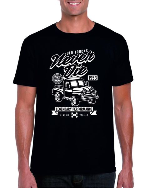 

old trucks never die design t-shirt men t shirt