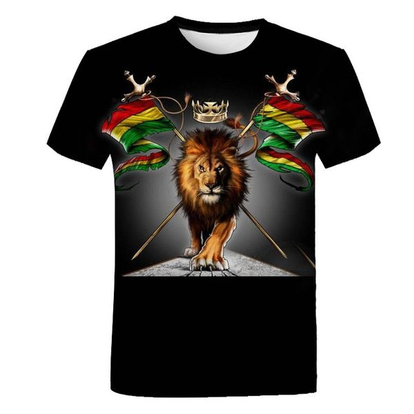 

tiger 3d wolf male 3d print shirts harajuku plus size kawaii men clothing