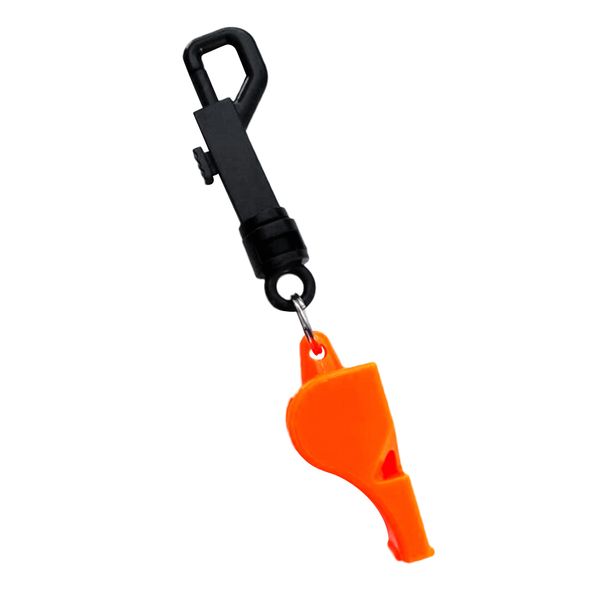 

safety whistle w/ snap clip for boating emergency survival rescue signaling