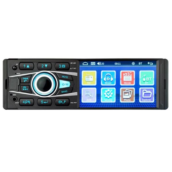 

4.1 inch single din bluetooth car stereo hands-calling usb aux input radio in dash head unit touch screen bluetooth+ micro