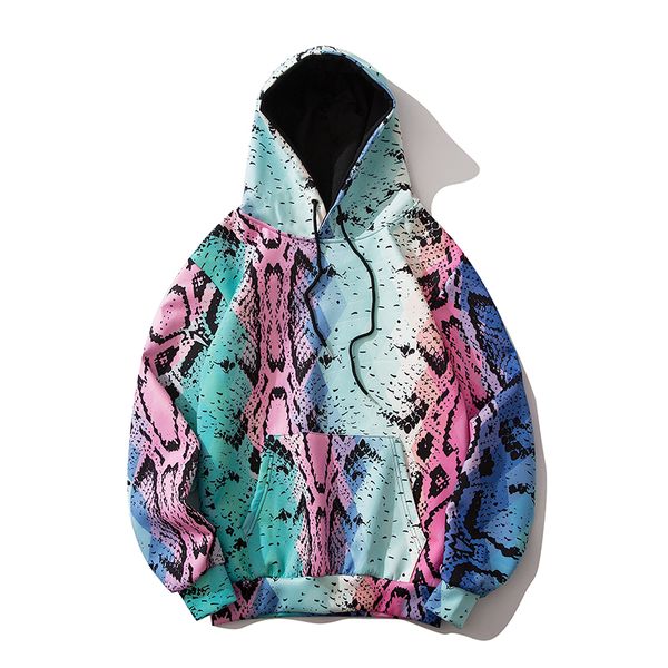 

hoodie men women pullover front pocket 3 digital print men's sweatshirts, Black