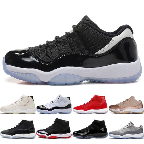 

11s platinum tint concord 45 mens basketball shoes 11 cap and gown blackout gyme red midnight navy bred space jams sports sneakers designer