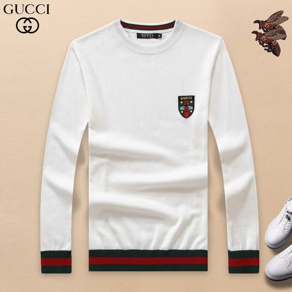 

2019 new men's long sleeve knitted sweater 1972020#g1qx01, White;black