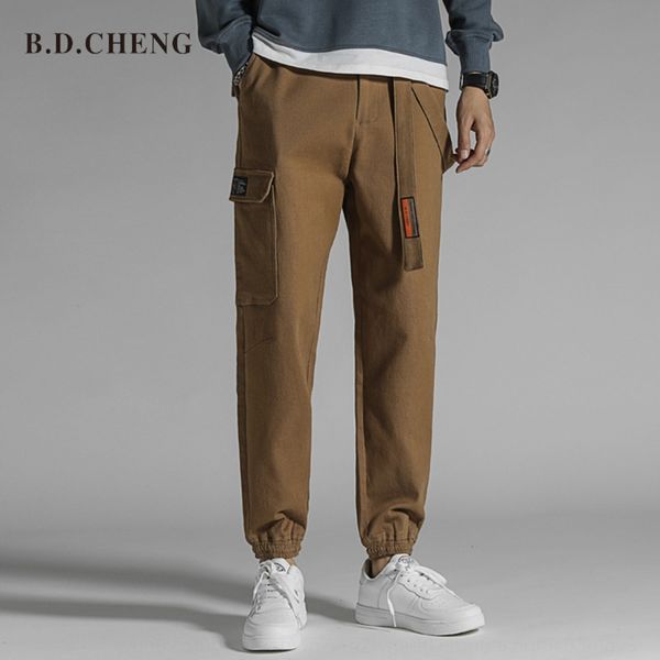 

20508 spring and autumn overalls overalls leggingscasual pants leggings men's casual trousers men's korean style trendy all-match, Blue