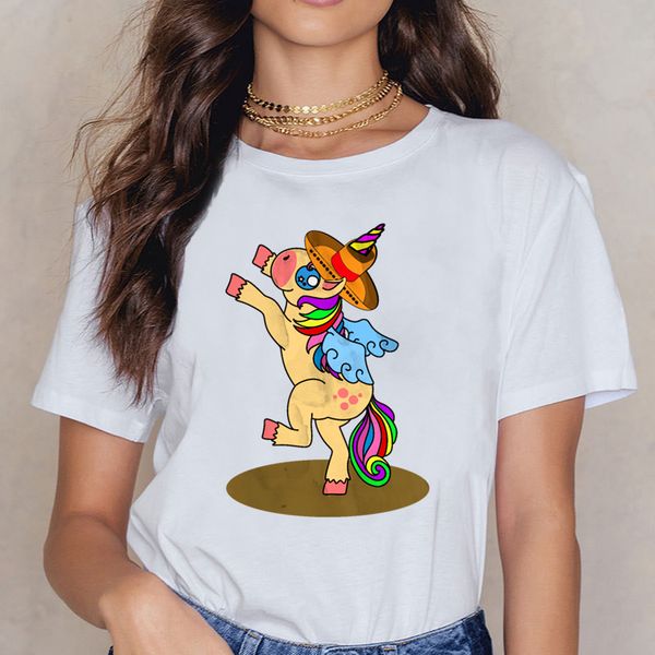 

t shirt women dancing dirty unicorn cinco de mayo funny gi humor white custom female shirt