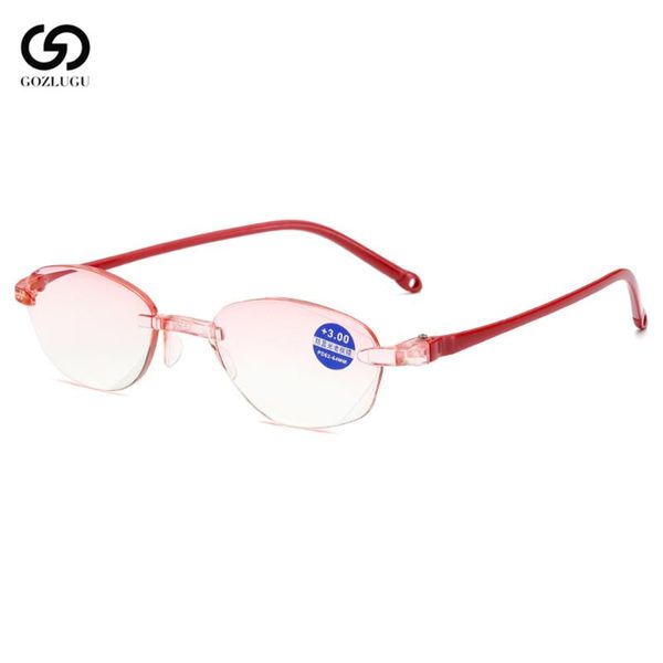 

ultralight fashionable rimless reading glasses women men clear lens anti-blu-ray computer glasses presbyopia reader, White;black