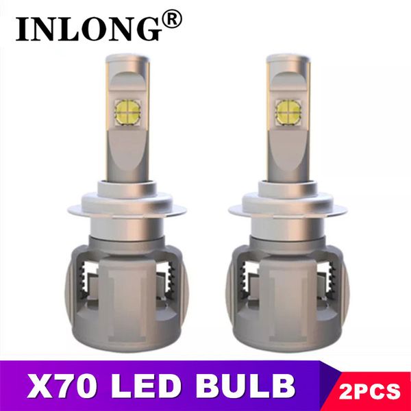 

inlong x70 h7 led bulb h1 h4 9005 9006 car led headlight lamp h11 h8 d1s d2s d4s lamp 15600lm auto headlamp fog light 6000k