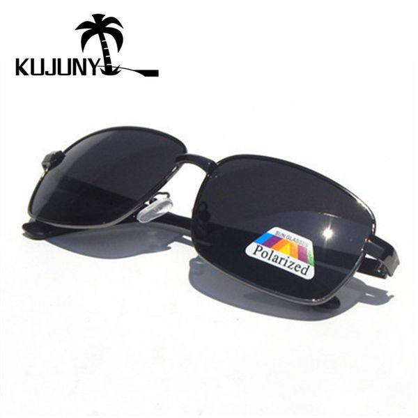 

kujuny retro rectangle mens polarized sunglasses vintage polarizer lens sun glasses classical night vision eyeglasses, White;black
