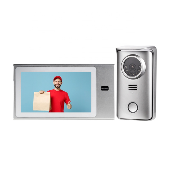 

lermom 7inch 4 wire intercom doorbell outdoor 1080p ahd camera video door phone for home security