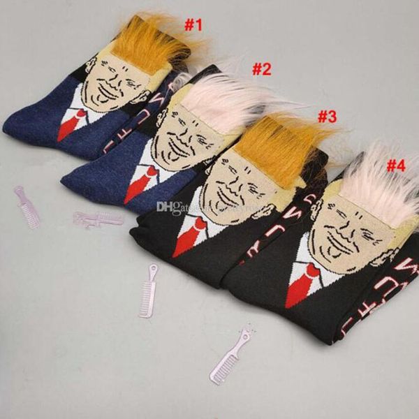 

personality trump sock diy yellow hair trump printed cotton socks keep warm in autumn and winter man woman sport sock home casual sock
