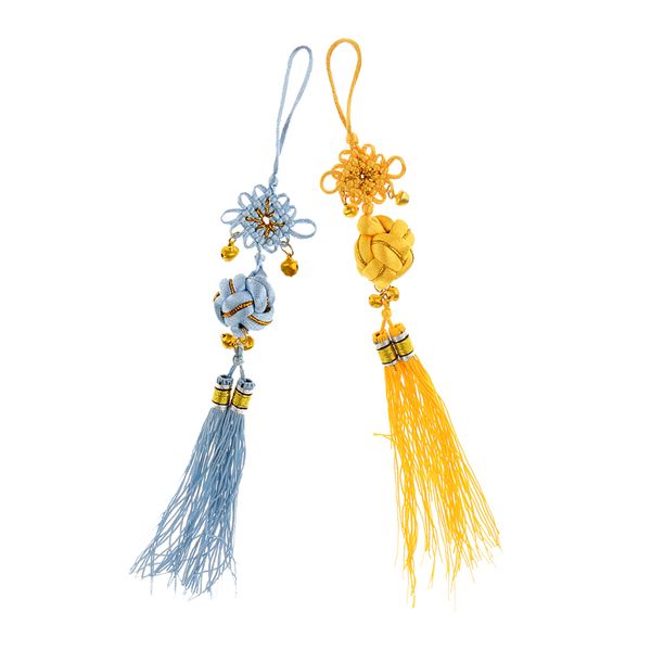 

2pcs mini китайский узел китайский новый год home decor crafts light blue yellow