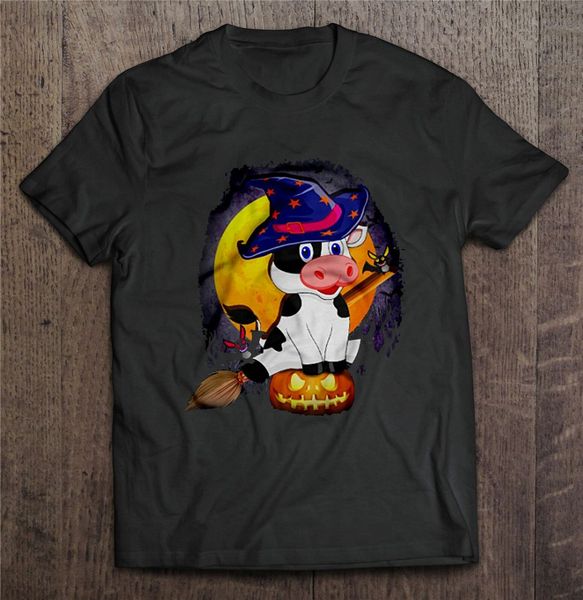 

cow witch halloween men t-shirt s-3xl men women tee shirt
