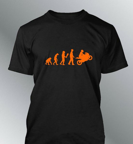 

пользовательские t-shirt man evolution m l xl юмор мото human bike