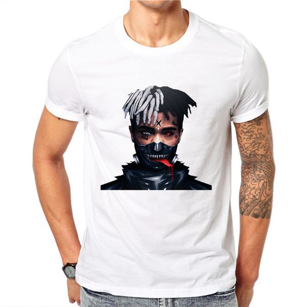 

lettbao xxxtentacion t shirt men fashion tee hip hop rapper t-shirt drop ship streetwear