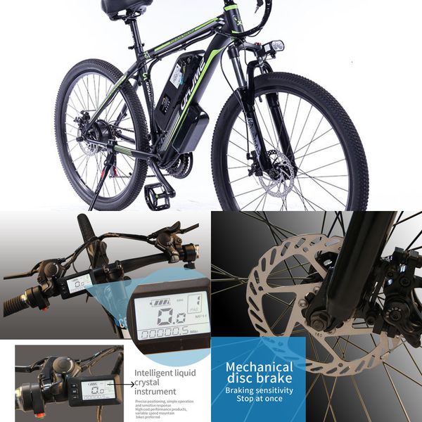 

26 inch aluminium china electric scooters bicycles mountain e bike 7 speed e-bike 48v lithium battery 500w electric bike, Silver;blue