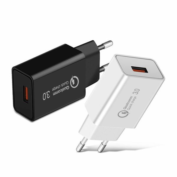 

qc 3.0 usb charger eu wall quick adapter fast charger cable for universal phone dhl free
