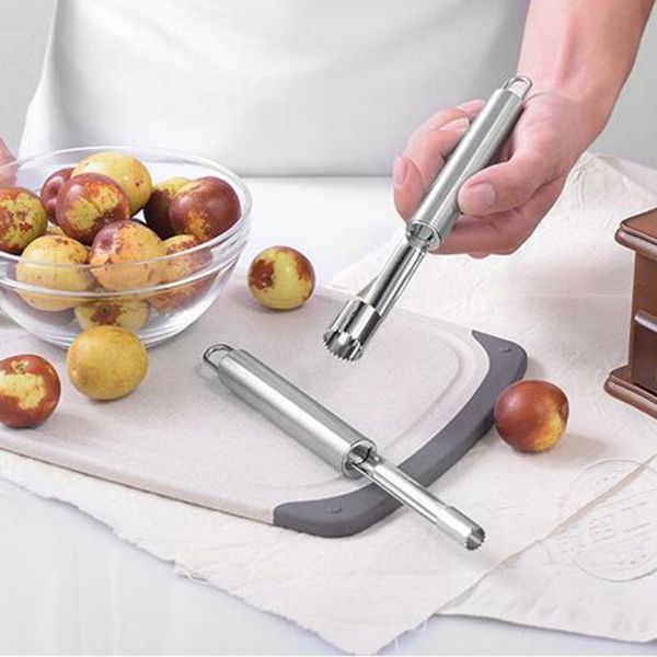 

stainless apple corer pear fruit core metal remover kitchen slicer potato cutter