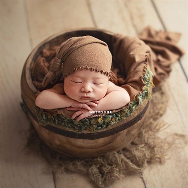 

baby pgraphy props boy natural solid wood barrel newborn pgraphy props basket for baby posing studio foto for girl, Yellow
