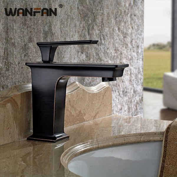 

solid brass luxury design deck mount vessel faucet mablack square bathroom small basin tap mixer sm-99605