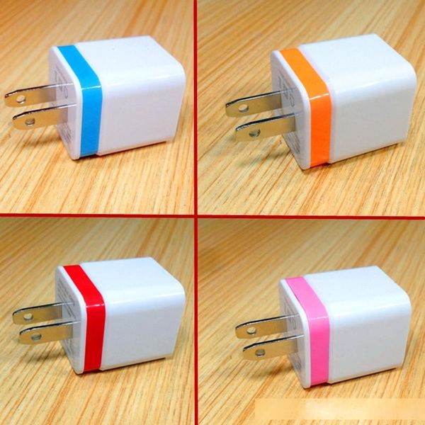 

colourful dual usb wall us plug 2.1a ac power adapter wall charger plug 2 port for samsung galaxys9 s8 note8 lg huawei