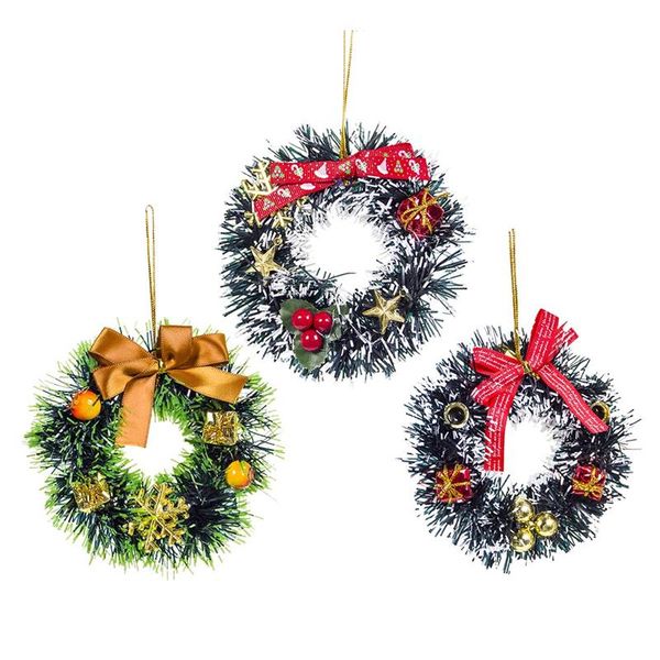 

3pcs unique christmas hanging wreath wall garland ornament party supplies hanging adornment for home festival
